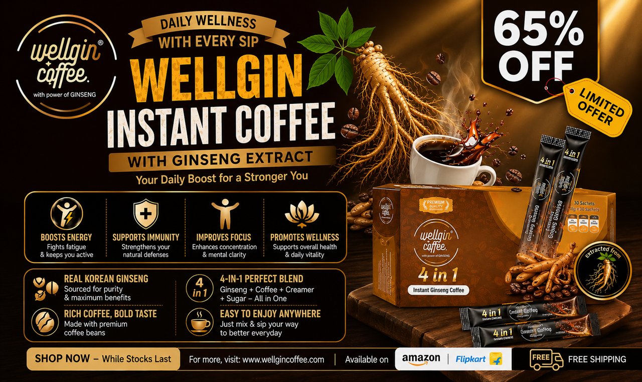 Instant Coffee with Ginseng Extract in India for Daily Wellness