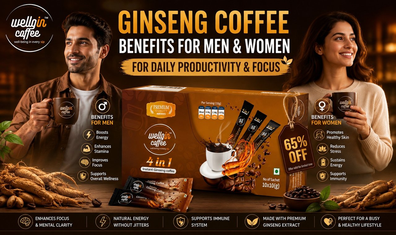 Ginseng Coffee Benefits for Men and Women for Daily Productivity and Focus