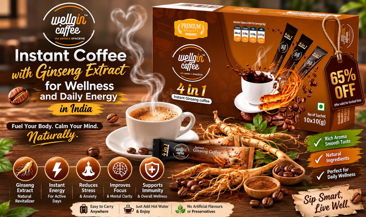 Wellness Coffee Brands India: Instant Coffee with Ginseng Extract for Daily Wellness