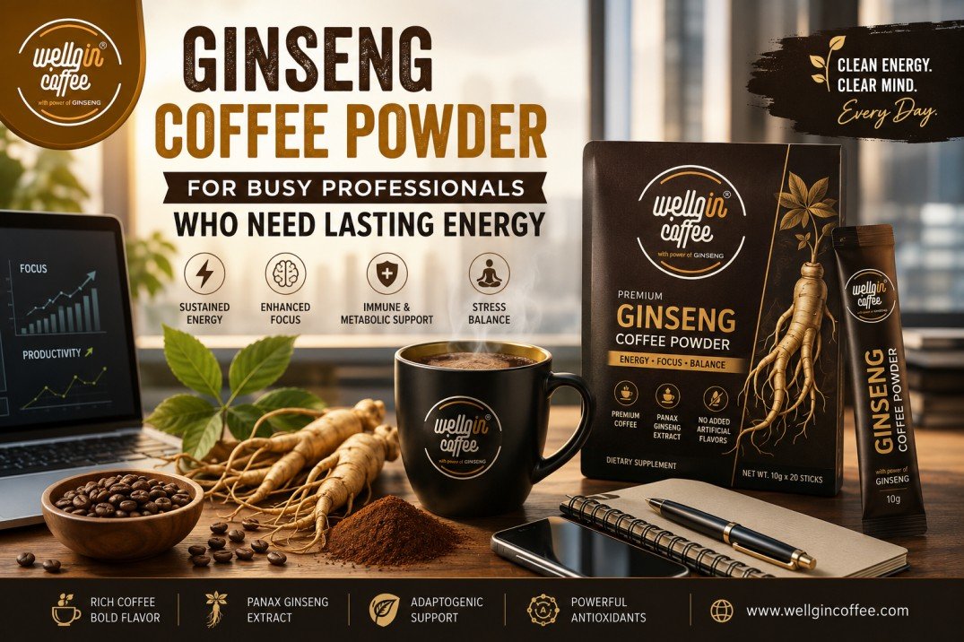 Ginseng Coffee Powder for Busy Professionals Who Need Lasting Energy